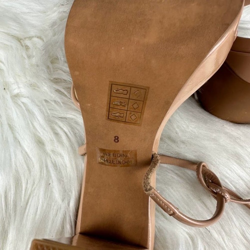 Jeffrey Campbell Presecco Sandal in Nude Crinkle Patent - Picture 5 of 6